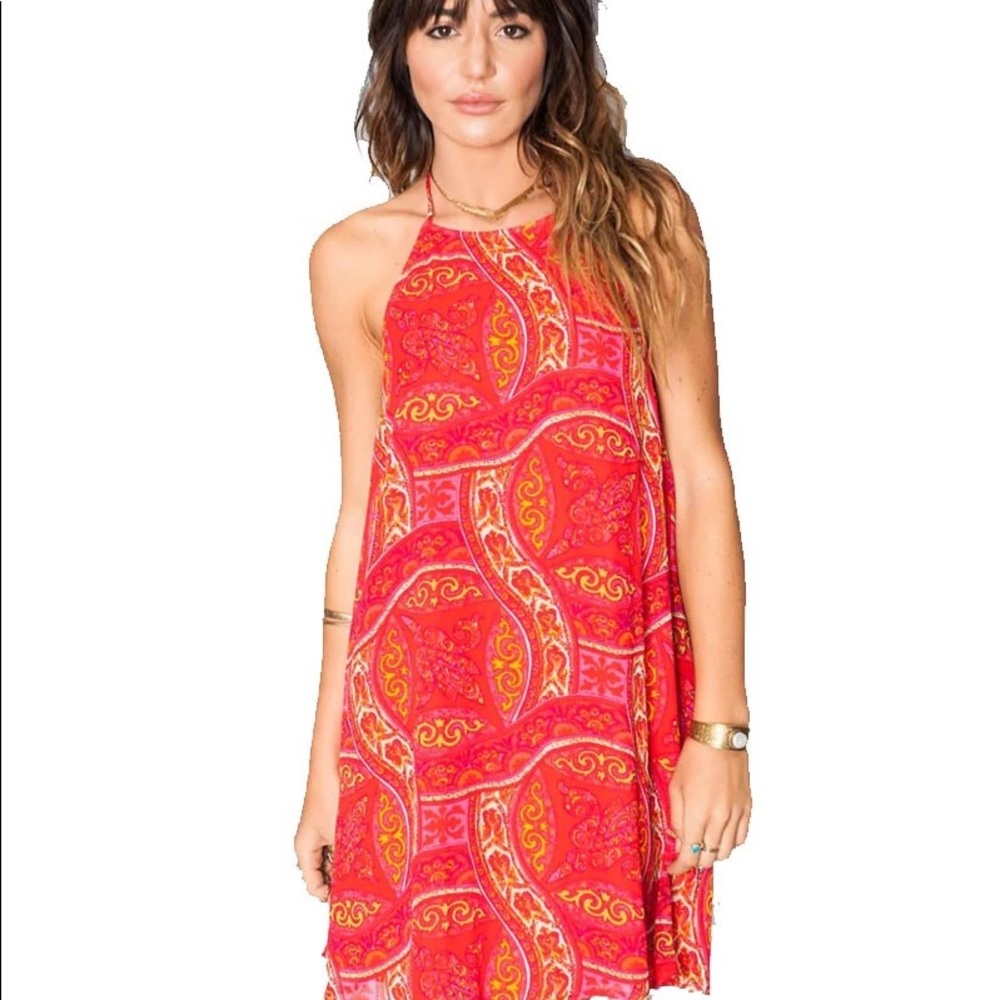 Show Me Your Mumu Katy Halter Dress in Pink Colada - Size Medium